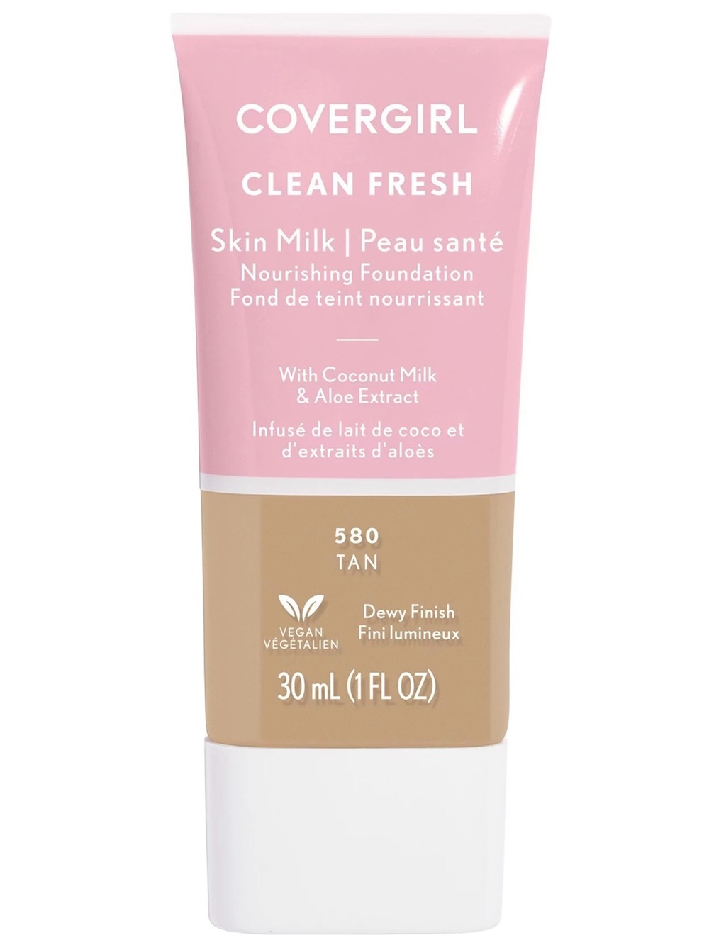3/$12 CoverGirl 580 Tan Clean Fresh Skin Milk Nourishing Foundation 1oz